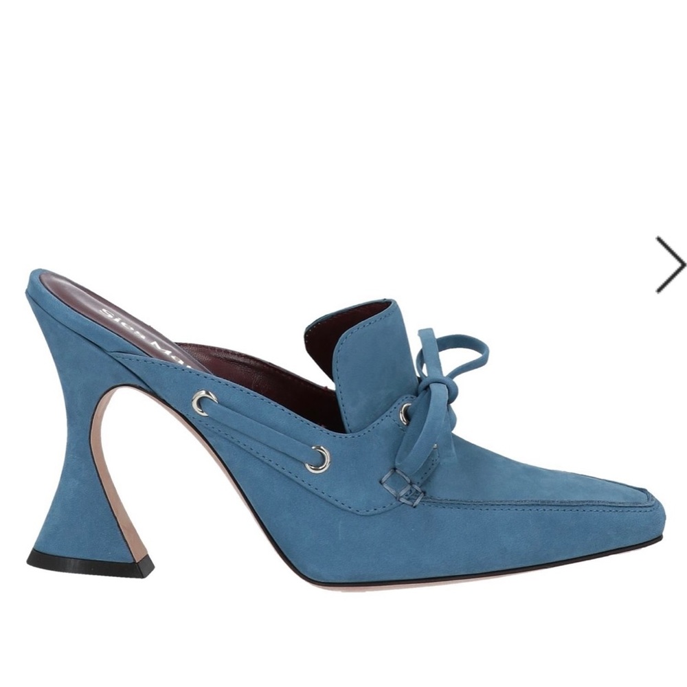 Sies Marjan Light Blue Sude Mules